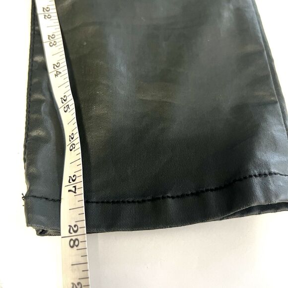 Bevy Flog Sz 29 Dafna Pants Faux Leather Coated Green - Picture 10 of 11